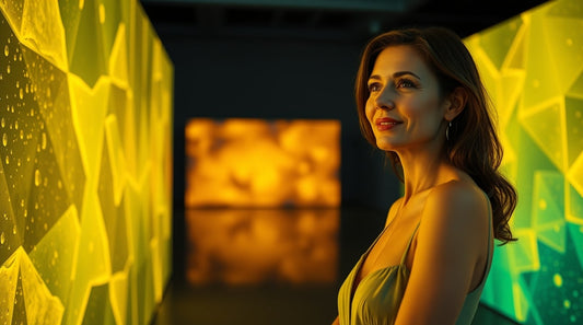 Instalación ambiental inmersiva de luz y color con pantallas de led