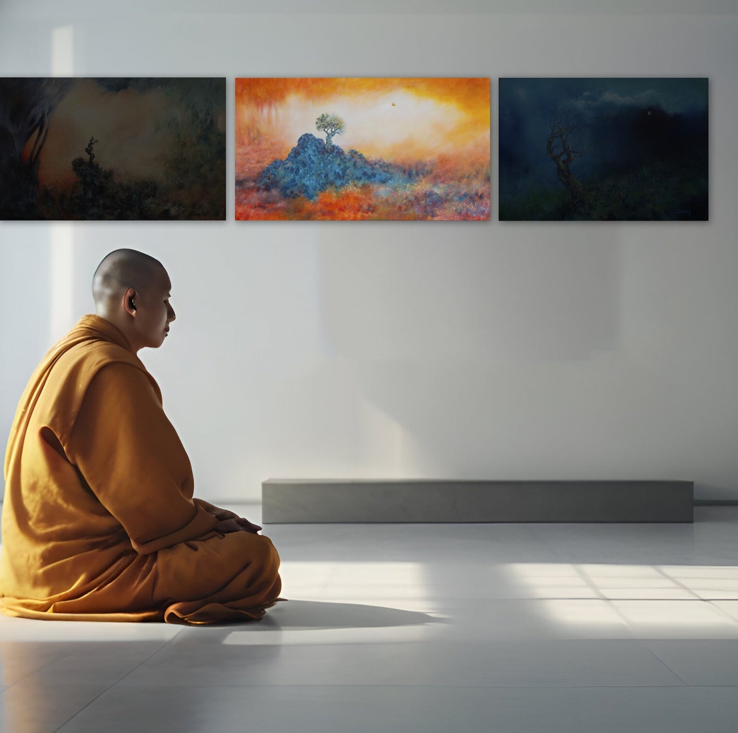 Cuadro de arte | "En silencio", Campo energético de consciencia 500